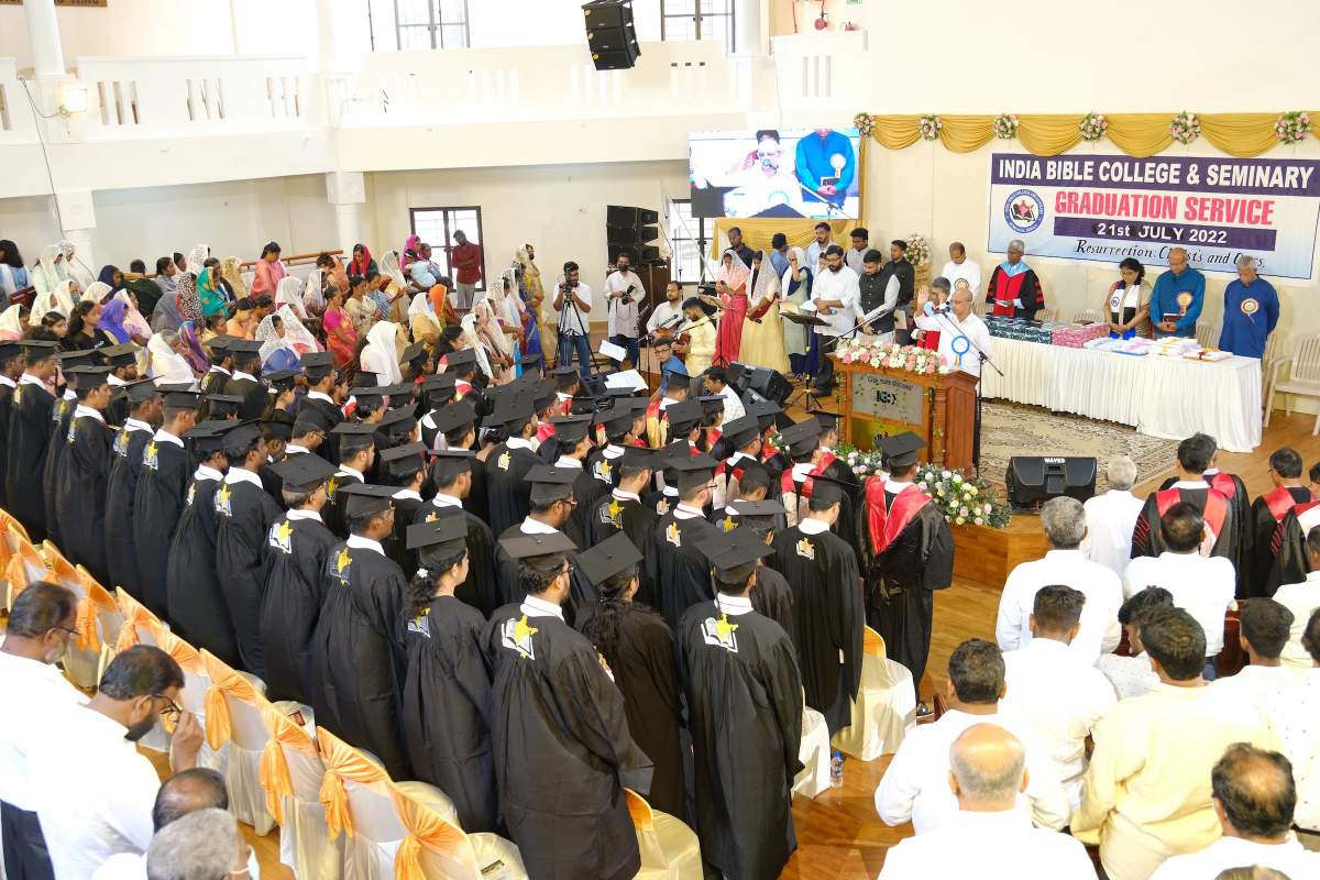 The India Bible College and Seminary class of 2022 celebrates the resurrection power of Jesus Christ.