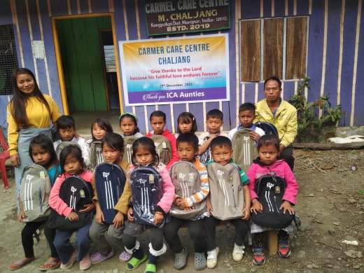 Children from the children’s home in Manipur.