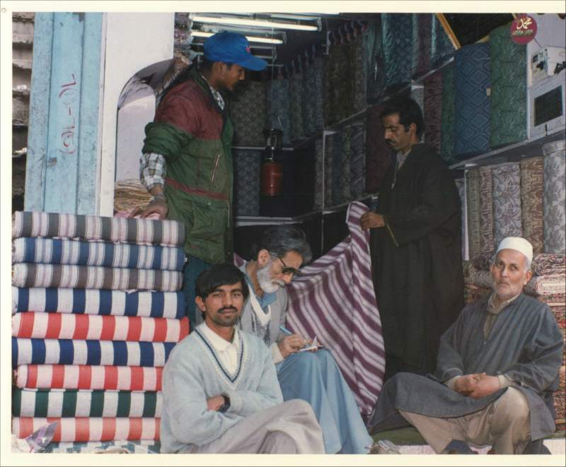 Muslim fabric seller from the city.