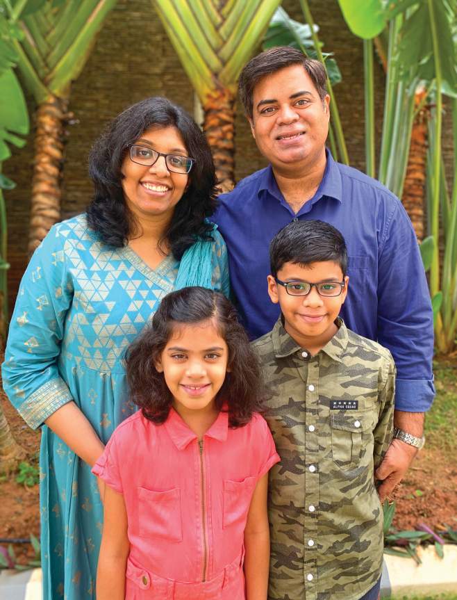 Joel and June Thomas with their two children. They saw Bangalore’s need and wanted to do something about it. The result was Whitefield City Church.
