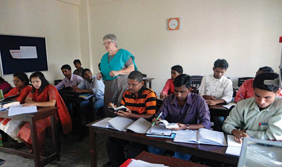 Dr. Linda Homeyer teaches Christian counseling to India Bible College and Seminary students. New Hope Counseling Center on IBC Campus has been a blessing to man in the state of Kerala.