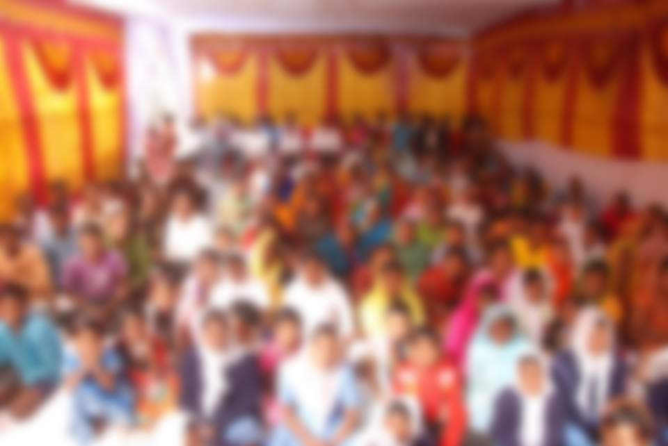 A congregation of believers in Odisha—location not identified for safety purposes.  Each person here comes from a non-Christian background and faces persecution, but note their joy in the Lord!