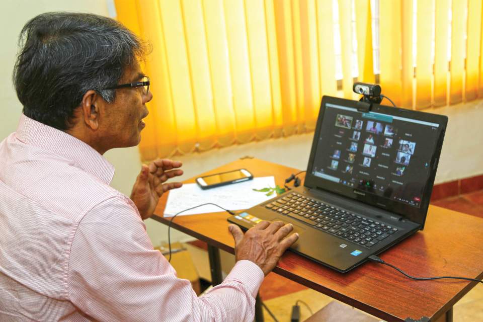 India Bible College and Seminary faculty members have conducted online classes since the COVID pandemic temporarily shut down in-person classroom teaching.