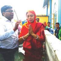 The baptism of Ashok Kumar’s sister, Seema Rani.