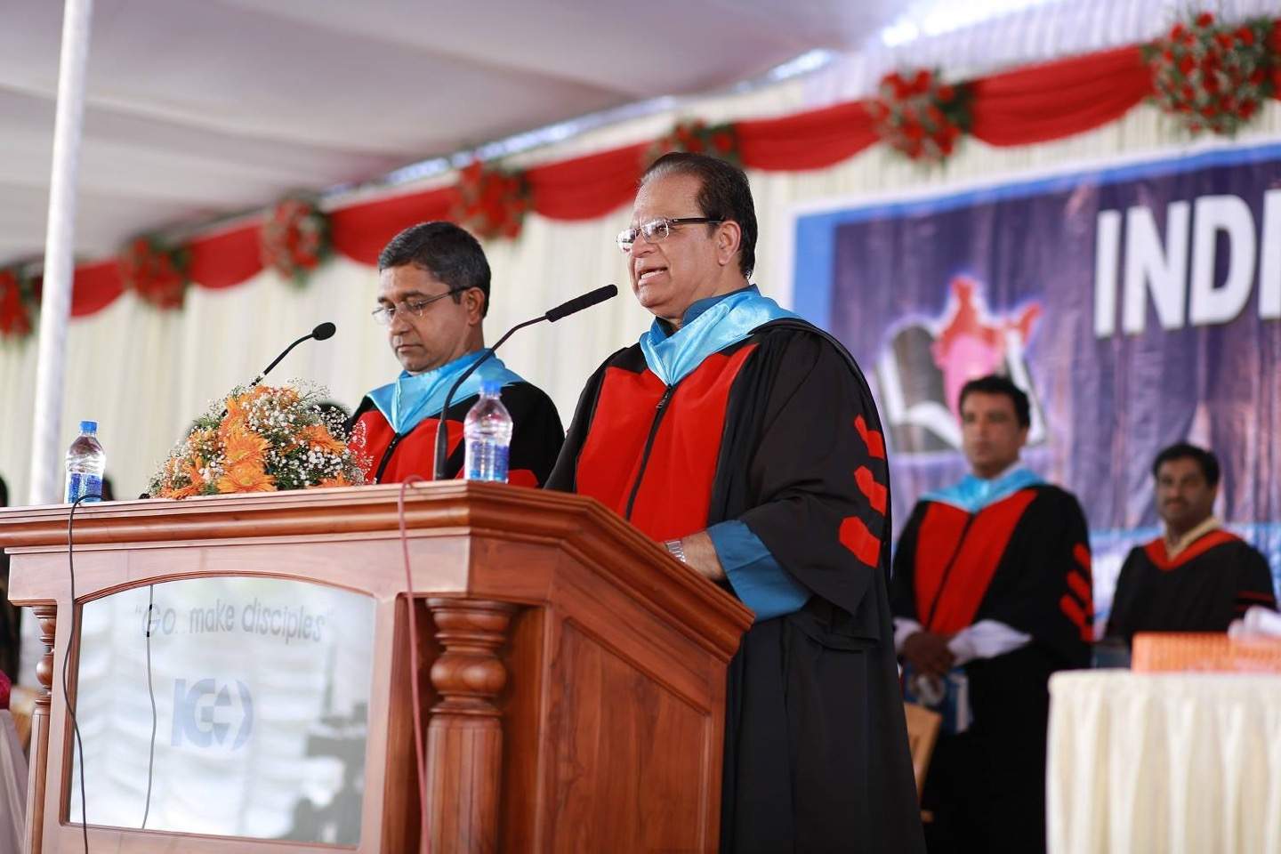 Valson Abraham presides over a recent graduation at India Bible College and Seminary, in Kerala.